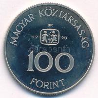 1990. 100Ft Cu-Ni "SOS Gyermekfalu" T:PP ujjlenyomat, patina 
Adamo EM117