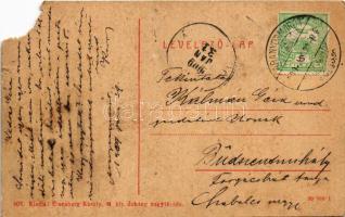 1909 Aranyosmarót, Zlaté Moravce; Tisztviselő telep, villák. W. L. (?) 409. Kiadja Eisenberg Károly ...