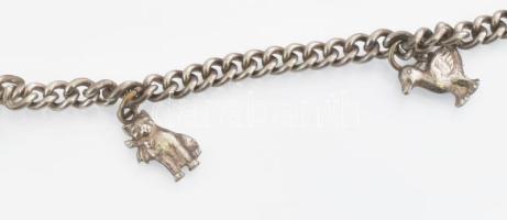 Ezüst (Ag) karkötő zsuzsukkal jelzett 10,65 g