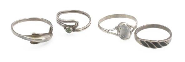3 db ezüst (Ag) gyűrű jelzett össz br 10,8 g