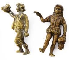 2 darab bronz reneszánsz figura, m: 7 cm