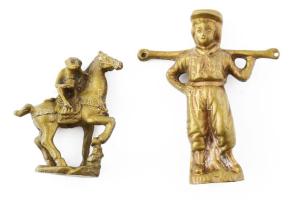 2 darab bronz figura, m: 6-8 cm