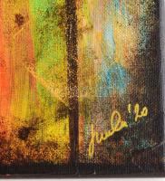 Nagy Imola (1976-): Éjjel a városban Akril, vászon, , jelzett 50x40 cm