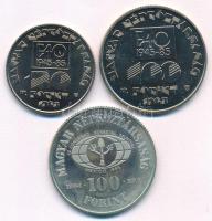 1984. 100Ft Cu-Ni "FAO - Ha kivágod, ültess is" + 1985. 20Ft Cu-Ni "FAO" + 100Ft...