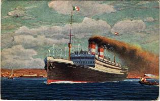 1925 Cosulich Line Trieste TSS "Presidente Wilson" express passenger steamship, ocean liner (EK)