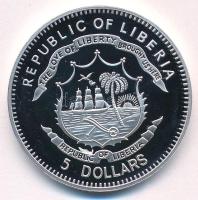 Libéria 2009. 5D ezüstözött Cu "Nagy Hadvezérek - Hannibál" multicolor festéssel, kapszulá...