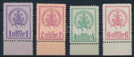 1938 Soproni tábori küldöncjárat I. kiadás ívszéli sorozat (69.000+) / Sopron courier post stamp I. issue complete margin set