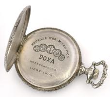 Doxa vasutas zsebóra. Fém tokkal, plasztikus díszítéssel a hátoldalon 55 mm