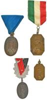 1937-1949. 4xklf "Budapesti Labdarúgók Alszövetsége" bronz labdarúgó díjérem T:AU,XF patina