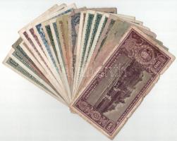 20db-os vegyes pengő bankjegy tétel T:F,VG közte folt, szakadás, anyaghiány