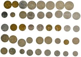 Brazília 1925-1986. 1c-500C (44x) közte 1925. 1000R T:vegyes Brazil 1925-1986. 1 Centavo - 500 Cruzeiros (44x) with 1925. 1000 Reis in it C:mixed