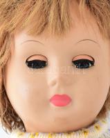 cca 1950 Olasz baba nagy méretű, ragasztott hajjal 51 cm, kopással