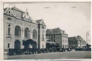 1931 Arad, Gara / vasútállomás, autók / railway station, automobiles (fl)