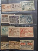 Nagy osztrák szükségbankjegy gyűjtemény 1920-as évek eleje 748 klf db! T:I + Német Birodalom 6klf sz...