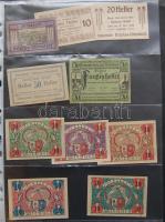 Nagy osztrák szükségbankjegy gyűjtemény 1920-as évek eleje 748 klf db! T:I + Német Birodalom 6klf sz...