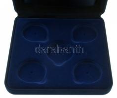 Plüssborítású dísztok jó állapotban, 5db 42mm-es érem tárolásához