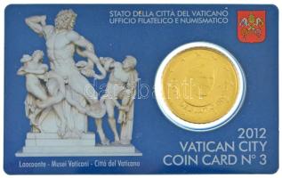 Vatikán 2012R 50c "XVI. Benedek" műanyag kártyán T:AU Vatican 2012R 50 Cent "Benedict XVI" on plastic card C:AU Krause KM#387