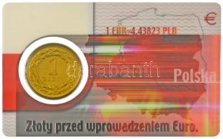 Lengyelország 1994. 1Zl Cu-Ni műanyag kártyán T:AU Poland 1994. 1 Złoty Cu-Ni on plastic card C:AU