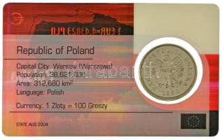 Lengyelország 1994. 1Zl Cu-Ni műanyag kártyán T:AU
Poland 1994. 1 Złoty Cu-Ni on plastic card C:AU