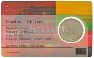 Litvánia 2001. 1L Cu-Ni műanyag kártyán T:AU
Lithuania 2001. 1 Litas Cu-Ni on plastic card C:AU