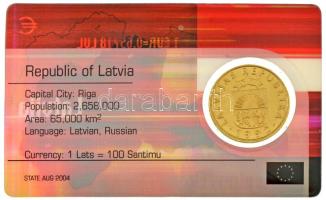Lettország 1992. 20s Ni-sárgaréz műanyag kártyán T:AU
Latvia 1992. 20 Santimu Ni-brass on plastic c...
