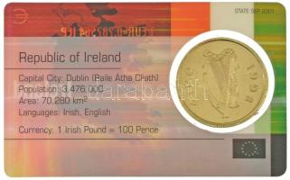Írország 1998. 20p Ni-sárgaréz műanyag kártyán T:AU,XF
Ireland 1998. 20 Pence Ni-brass on plastic c...