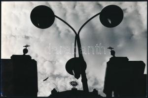 cca 1975 Árvai Zoltán: Kompozíció című, vintage fotóművészeti alkotása, feliratozva, ezüst zselatinos fotópapíron, 15,5x23,4 cm