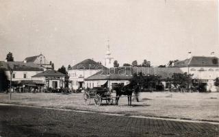 Léva with bank, pharmacy the shops of Imre Amstetter, Pál Schubert