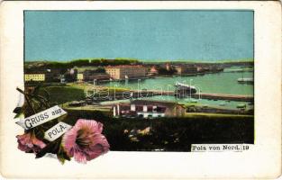 Pola, Pula; Pola von Nord. Floral (kopott sarkak / worn corners)