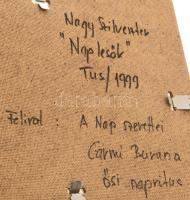 Nagy Szilveszter (?-?): Naplesők, 1999. Tus, papír, jelzett, üveg mögött, 19×28,5 cm