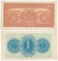 Ausztria / Szövetséges megszállás 1944. 50gr + 1Sch T:VF,F Austria / Allied occupation 1944. 50 Gros...