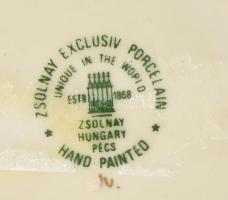 Herendi Viktória mintás kis dobozka. Kézzel festett, jelzett, hibátlan d: 7 cm Zsolnay hamutálka kéz...