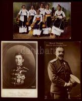 Bulgária Cari család, vezérkari főnök, népviselet 4 db lap / Royalty, folklor 4 postcards