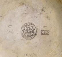 Anutrof ezüst (Ag) fedeles zsebóra jelzett tok, jelzett szerkezet, számlap, plasztikus lovas díszíté...