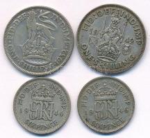 Nagy-Britannia / Brit tengerentúli területek 1932. 1Sh Ag "V. György" + 1942. 1Sh Ag "...