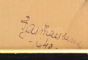 Basilides Barna (1903-1967): Dohnányi Ernő arcképe, 1942. Ceruza, papír. Basilides Barna által jelze...