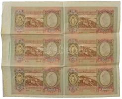 1943. 1000P 2x6db-os ívben, sorszámkövetők "F 105 038342 - F 105 038343" T:F-G lyukak Adam...
