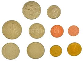 Németország 1992G 1pf-5M (10xklf) bontott forgalmi sor T:UNC,AU (PP) 
Germany 1992G 1 Pfennig - 5 M...