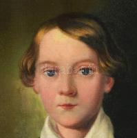 Jelzés nélkül, feltételezhetően Borsos József műve: Fiú portré. Olaj, vászon, kartonra ragasztva, re...