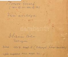 Jelzés nélkül, feltételezhetően Borsos József műve: Fiú portré. Olaj, vászon, kartonra ragasztva, re...