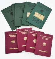 1957-2009 Német útlevelek, össz. 10 db / German passports