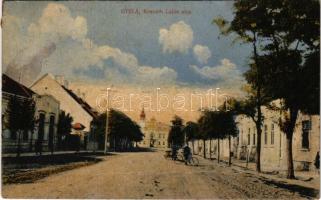 Gyula, Kossuth Lajos utca, kerékpáros. Dobay János kiadása (fa)