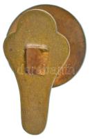 ~1930-1940. "Kispesti-Textilgyár" zománcozott, farkasfejes cégembléma gomblyukjelvény (17m...