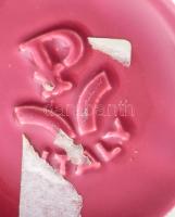 6 darab színes köretes tál készlet, kis kopással, jelzett, d: 14,5 cm, m: 7,5 cm