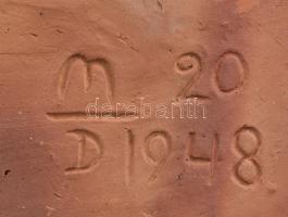 Mokry Mészáros Dezső (1881-1970): Pillangó. Festett kerámia fali dísz. MD 1948. 20. Felül kis sérülé...