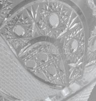 Bódis Kristály Ajka ólomkristály váza, padlóváza, címkével jelezve, hibátlan, m: 30 cm