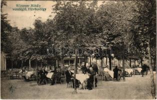 1918 Budapest II. Hűvösvölgy, Wippner Mihály vendéglő, étterem kertje. Virág Károly és társa kiadása