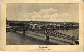 1941 Újvidék, Novi Sad; A volt dunai híd / Danube bridge (fa)