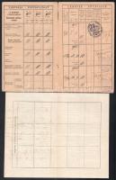 1905-1910 Mosóc (Mošovce, Túróc vármegye), Hadmentességi díj-könyvecske, bejegyzésekkel, szakadt bor...