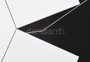 Manfred Mohr (1938-): Geometrikus kompozíció (cím nélkül), 2009-21. Computer nyomat, papír, jelzett,...